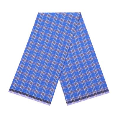 Blue and Grey mini check no 5 vshaped