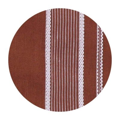 Brown Color Dhoti with White Lines closeup