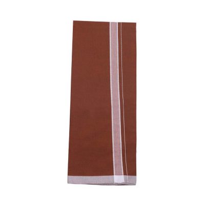 Brown Color Dhoti with White Stripe