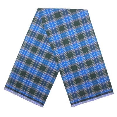 Parrot Green and Blue Mini Check no 10 vshaped