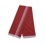 Kavi Color Dhoti with White Stripe Border