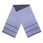 Grey Lungi with Green and Blue Lines