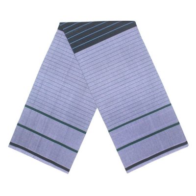 Grey Lungi with Green and blue Lines No 4 vshaped