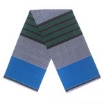 Grey Lungi with Blue and Green Stripes