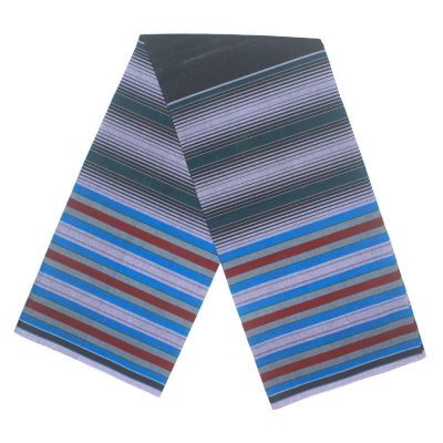 Grey Lungi with multicolor stripes no 6 vshaped