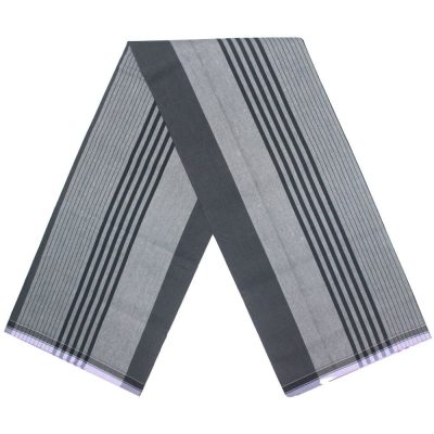 Grey random stripe lungi vshaped