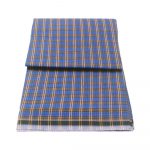 Brown and Blue Mini Check Lungi