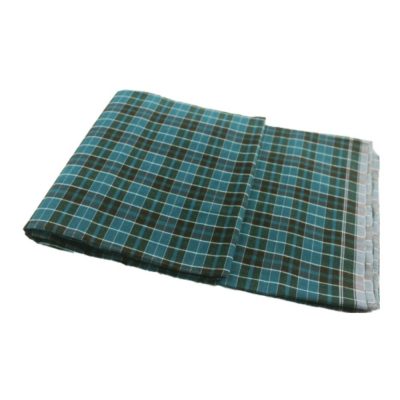 Dark Green and Brown Mini Check No 2 Half Folded