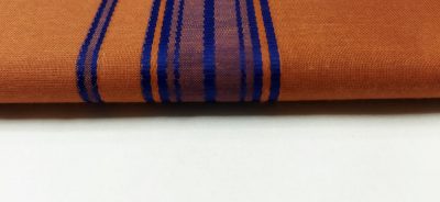Kavi special cotton Dhoti with blue fancy border closeup