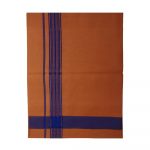 Special Combed Cotton Kavi Dhoti with Blue Border