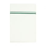 White Single Dhoti With Small Green Border