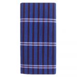 Grey Lungi with Red Lines and Blue Stripes