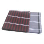 Grey Lungi with Red and Green Stripes