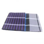Grey Lungi with Violet Stripes