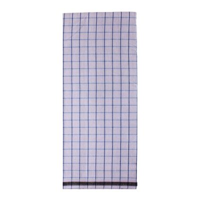 White Lungi with Bue Rings