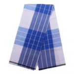 White With Blue Box Lungi