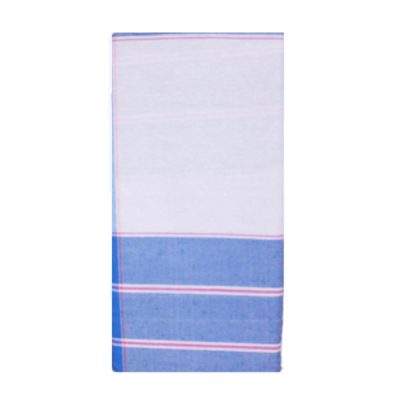 White with Blue Box lungi folded 1