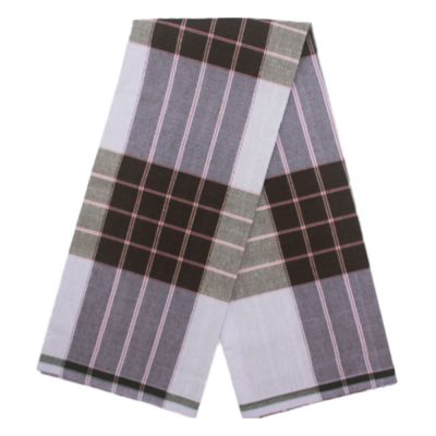 White with Dark Brown Box lungi Vshape