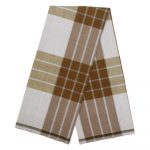 White With Light Brown Box Lungi