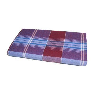 Blue Red and Maroon Box Lungi No 10 Folded