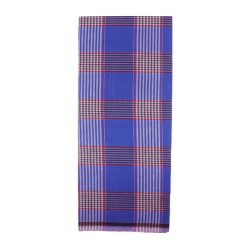 Blue Box with Red  Micro Check Lungi