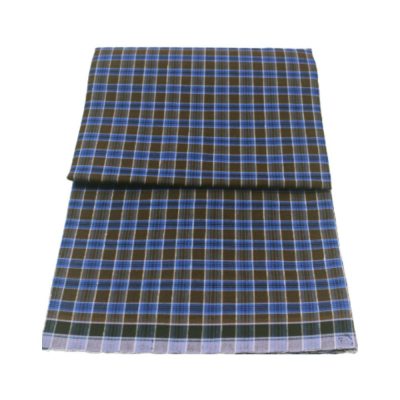 Brown and Blue Mini Check 2 No 12 Half Folded 2