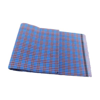 Brown and Blue Mini Check 3 No 13 Half Folded