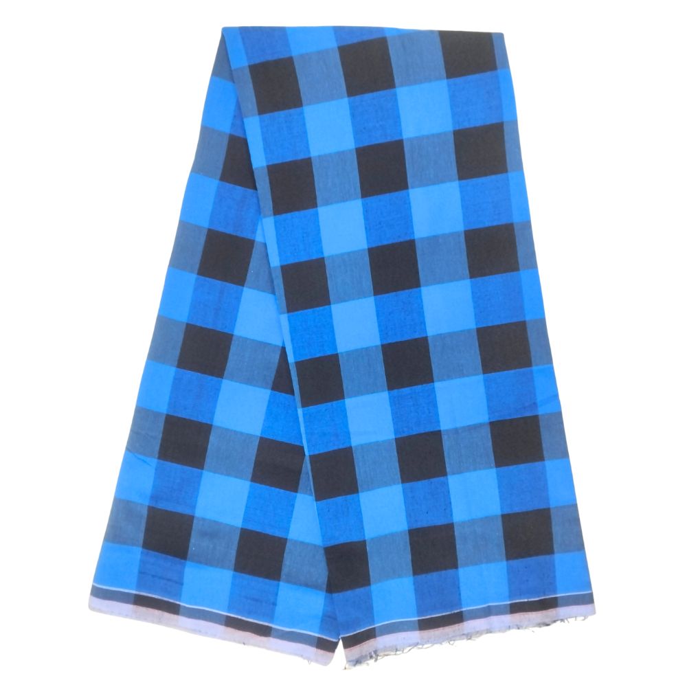Blue and black chess lungi
