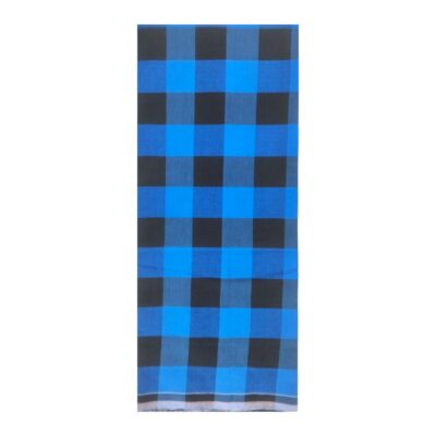 Blue and black chess lungi