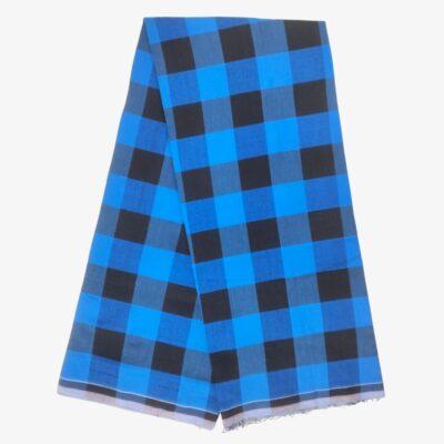 Blue and black chess lungi v shape