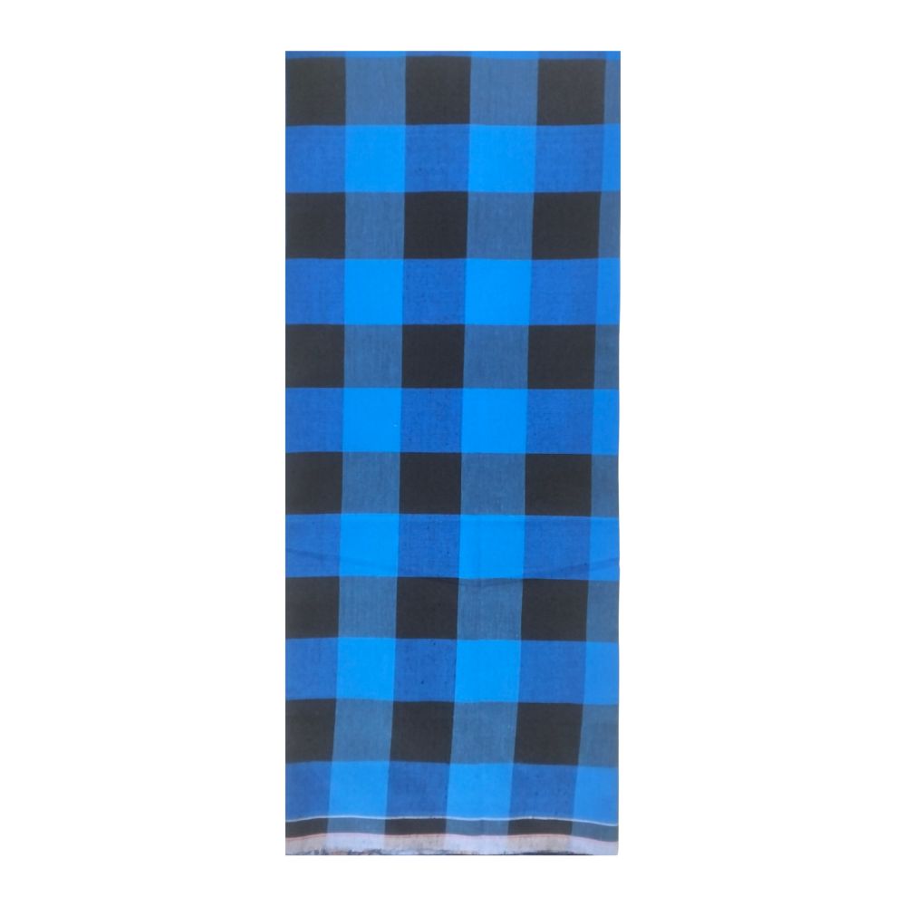 Blue and black chess lungi