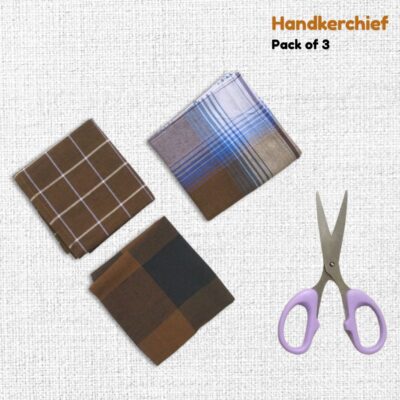 Brown color handkerchiefs pack of 3