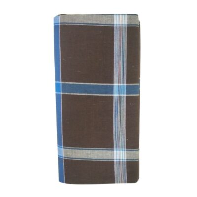 Brown lolipop pattern lungi folded