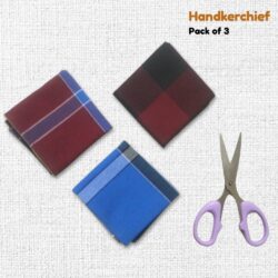 Checked style Handkerchiefs pack of 3