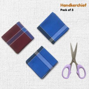 Checked Pattern Handkerchief Blue and red