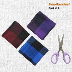 Chess Hankerchiefs blue violet and red
