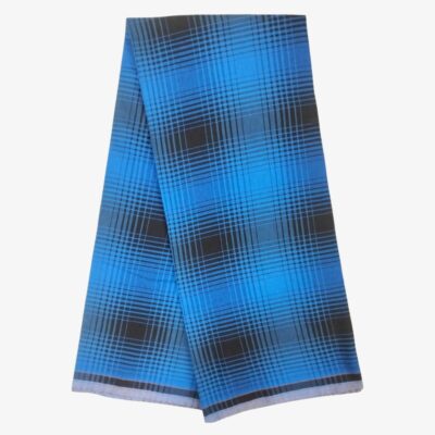 Dark blue with black micro check lungi