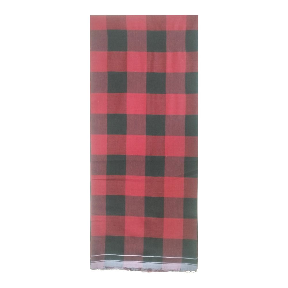 Red and black chess lungi