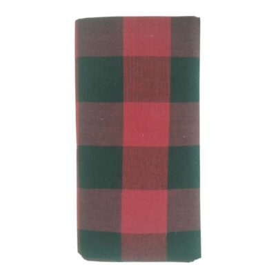 Red with black chess pattern lungi folded