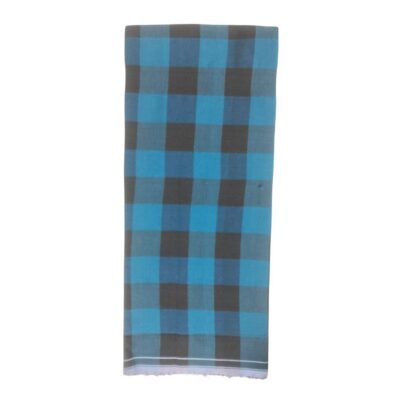 Teal Green Chess Lungi