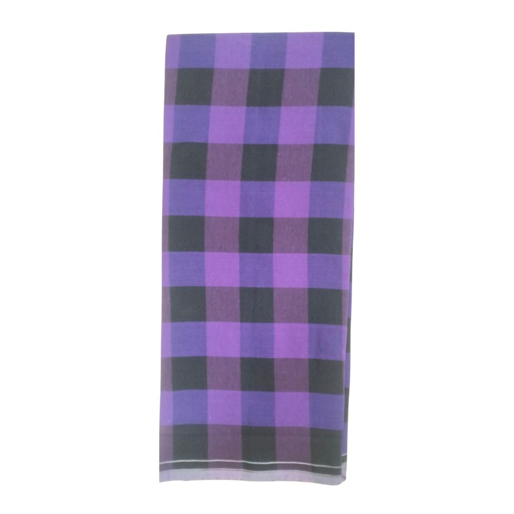 Violet and black chess pattern lungi