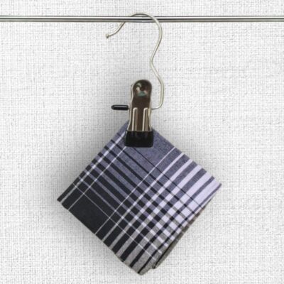 black small check hanky