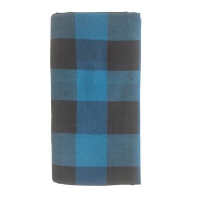 teal green chess lungi folded