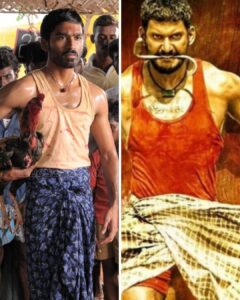 Dhanush and Vishal in lungi